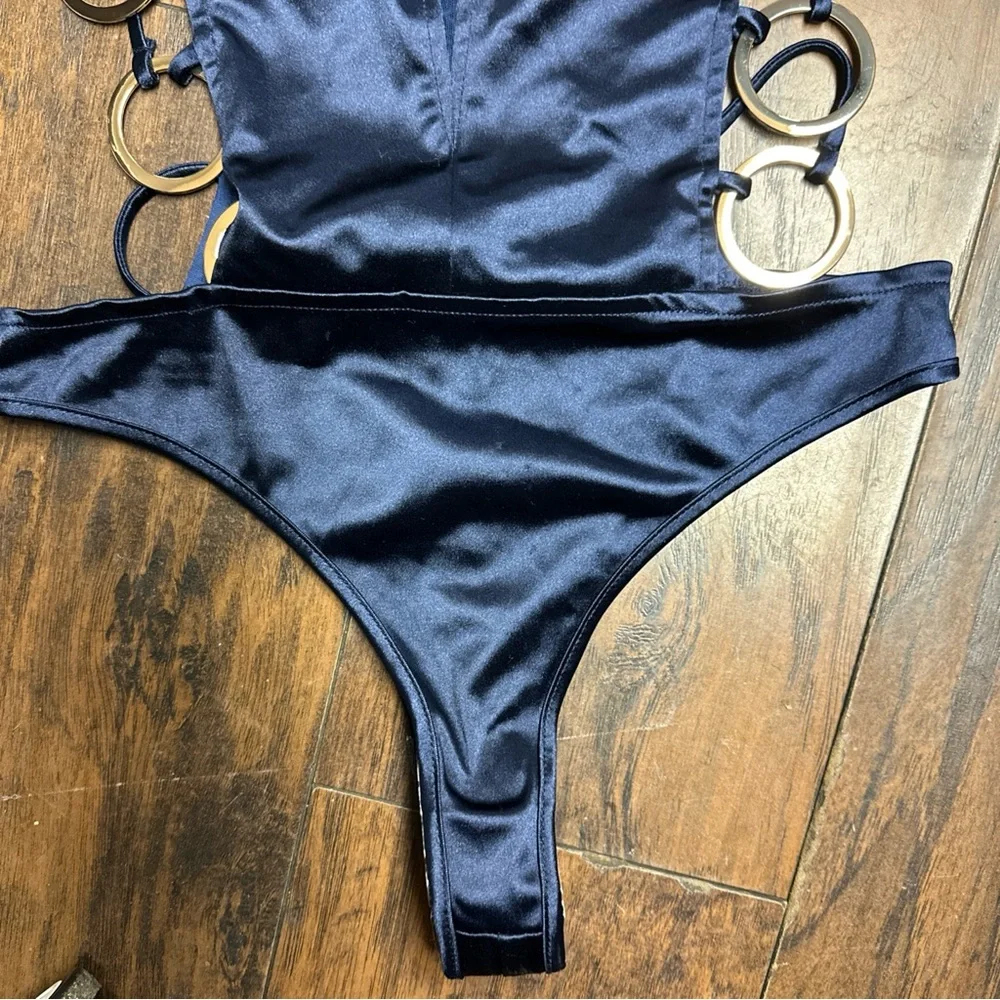 Wow Couture  One Piece Women Small Blue Sexy Swimwear Suit <<<289>>>